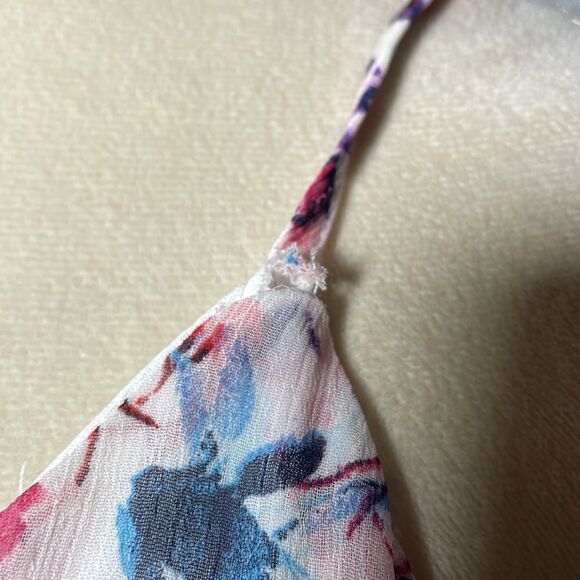 Francesca’s Multicolored Floral Fit & Flare Mini Dress w/Ruffles (XS) - Picture 11 of 16